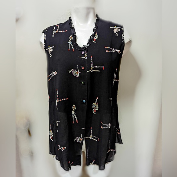 Dorothy Schoelen Platinum Tops - Super artsy unusual vintage top